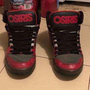 Red and Black Osiris NYC 83 Skate Shoe